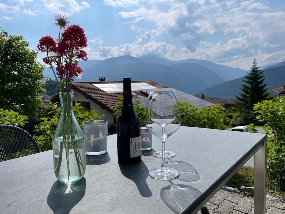 Wohnung Mit Fantastischer Aussicht Trin Экстерьер фото